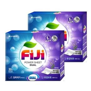 피지 FiJi 액체세제 파워시트 세탁세제 라벤더 30매 2개