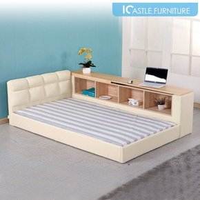 칼리 수납테이블 저상형 슈퍼싱글 침대(매트별매)
