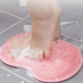 욕실소품 촘촘 풋브러쉬 실리콘 발닦이 세척매트