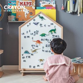 크레용 하우스 보드+쥬에꼬몽스(한글+숫자)증정 / 유아 아기 자석 칠판 화이트 보드 놀이  교구