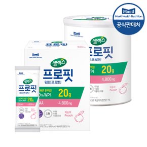 프로핏 웨이프로틴 파우더 (복숭아 1캔+복숭아스틱 1박스)