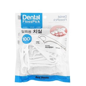 Dental 치실 100p 치간치실 일회용치실 칫솔 플라그제거 구강세정기 치아관리 가글 치솔 치