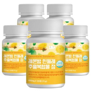 레몬밤 민들레 추출복합물 120정 5통