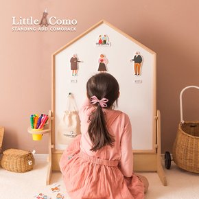 리틀 꼬모하우스 더블보드+애드꼬모랙세트 / 유아 아기 어린이 양면 자석 칠판 학습 보드판 미술 놀이