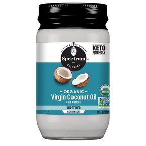 [해외직구]스펙트럼 컬리너리 비정제 코코넛 오일 414ml Spectrum Culinary Unrefined Virgin Coconut Oil 14oz