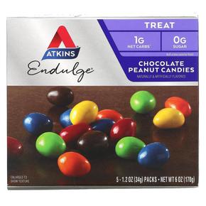 [해외직구] Atkins 앳킨스 엔둘지 피넛 캔디 초콜릿 34g 5입