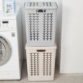 빨래 바구니 세탁 세탁물 바구니 보관함 대용량 통 틈새 수거함 뚜껑 42L 1개
