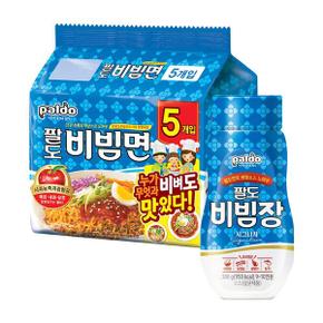 팔도 용왕 비빔면 세트 (비빔면5봉+시그니처 양념장 380g).