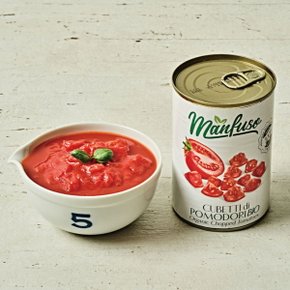 유기농 토마토 찹드 다이스드 멘푸소 400g 캔 소스
