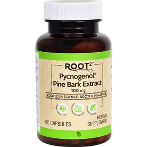 [해외직구] 3개X  비타코스트    ROOT2  피크노제놀  소나무  껍질  추출물  영양제    100  mg  60  캡슐