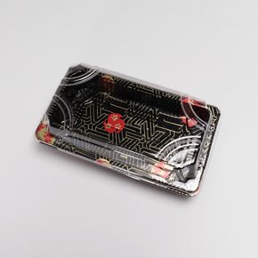 [BP] 사각 초밥 접시 XYW-01(꽃무늬) / 뚜껑포함 1박스 600세트