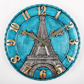 (klk004)에펠탑시계 블루 (50cm)[무료배송]