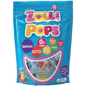 Zollipops  무설탕  천연  과일  막대  사탕  147.4g