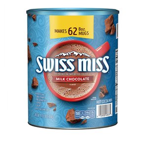 스위스 미스 밀크초콜릿 핫코코아 믹스 통 2.1kg/ Swiss Miss Milk Chocolate Hot Cocoa Mix Canister 76.5oz