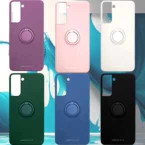 갤럭시 S24 S23 S22 S21 핸드폰 케이스 핑거링 홀더 6가지색상 거치기능 보들보들 실리콘재질
