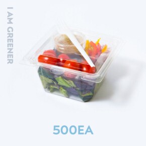 친환경 샐러드 용기+뚜껑 세트 1000ml 500개