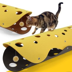 고양이 구멍뽕뽕 치즈 숨숨 터널 (에멘탈) 냥터널
