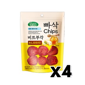 빠삭칩스 비트부각 허니버터맛 영양간식 40g x 4개