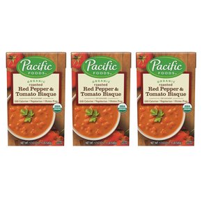[해외직구]Pacific Foods Red Pepper Tomato Bisque 퍼시픽푸드 레드 페퍼 토마토 비스크 스프 17.6oz(500g) 3팩