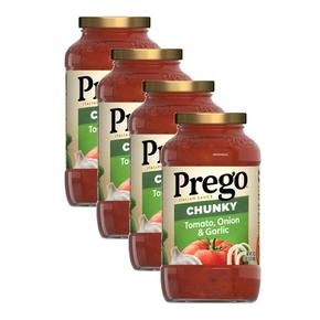 [해외직구] Prego 프레고 청키 토마토 어니언 앤 갈릭 파스타 소스 680g 4팩
