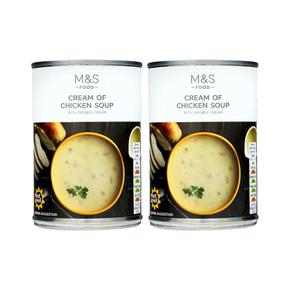 [해외직구] M&S 앰엔에스 치킨 크림 스프 더블 크림 통조림 400g 2팩