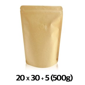이지포장 종이 크라프트 스탠드 지퍼백 원두 커피 봉투 500g 50매 아로마 밸브