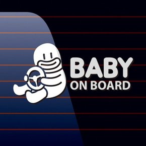 캐찹 자동차스티커 오우덕 운전하는 Baby on board_01