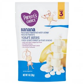 [해외직구] 부모의 선택 부모의 선택 바나나 요거트 이유식 3단계 유아용 간식 1온스 팩