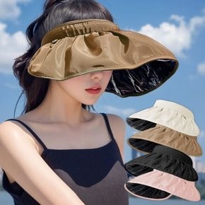 2개세트 자외선차단 돌돌이 썬캡 여성 햇빛가리개 선캡 골프 모자