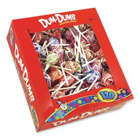 Dum-Dums스팽글러  66  개별  포장,  다양한  맛,  덤덤팝스  (120/Box)