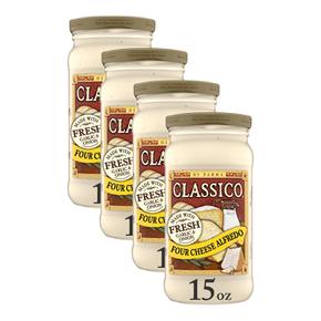 [해외직구] Classico 클래시코 4가지 치즈 알프레도 스파게티 파스타 소스 425g 4팩