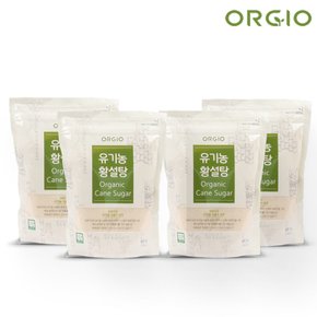 오르지오 유기농사탕수수100% 비정제 원당 유기농황설탕 1kgx4개