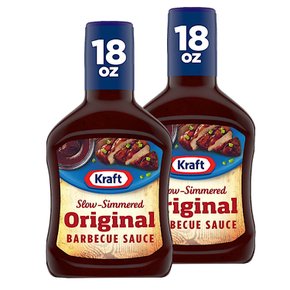 크래프트 오리지널 슬로우심머 바베큐 소스 Kraft Original BBQ Sauce 18oz 2개