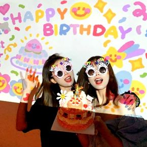 생일미니빔프로젝터 필름칩 생일 축하 빔 파티 미니빔 X ( 10매입 )