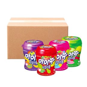 마이쮸 자일리톨 용기 혼합 110g 24개 (포도6 + 딸기6 + 복숭...