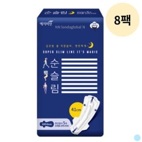 예지미인 순슬림 슈퍼롱 오버나이트 생리대 5p 8팩