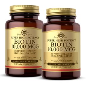 [해외직구] 솔가 비타민 허브 비오틴 10,000mg 60베지캡슐 x2