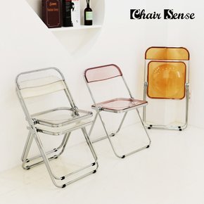글래스 플립 체어 예쁜 투명 접이식 폴딩 카페 인테리어 식당 업소용 식탁 디자인 의자