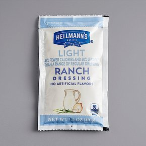 미국 헬만 라이트 랜치드레싱 Hellmann Light Ranch Dressing 1.5oz 102개