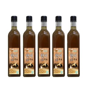 현미흑초 500ml x 5병  3년산 흑초 생산자직접판매 현미식초 전통발효식초 전통식초