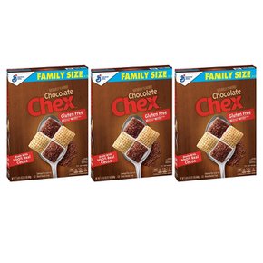 [해외직구]Chex Cereal Chocolate Gluten Free 첵스 시리얼 초콜릿 글루텐 프리 21.1oz(598g) 3팩