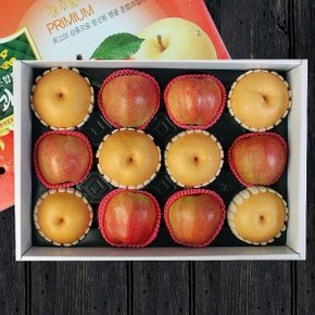 [名品]사과배혼합선물세트7kg내외(사과6+배6)