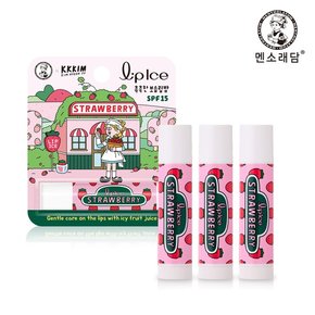 립아이스 립밤 딸기 KKKIM 3.5g x3개