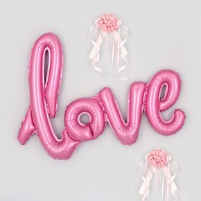 [원팩] 이니셜은박풍선 LOVE 핑크