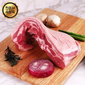 [냉장][한돈1+]국내산 숙성 돼지고기 통삼겹살 500g