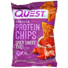 Quest Nutrition 토르티야식 단백질 칩 스파이시 스윗 칠리 8봉 각 32g(1.1oz)