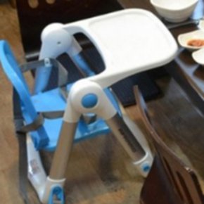 아프라모 접이식 휴대용 유아 식탁의자, 블루