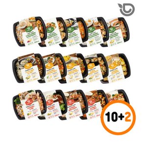 (10+2) 다즐샵 식단관리 도시락 15종 10팩+2팩