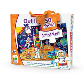 점보퍼즐-우주여행 50피스 초등 어린이 4세 5세 6세 7세 8세 영어 알파벳 놀이 카드 메모리 게임 대형퍼즐