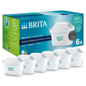 Brita 맥시멈 프로퍼 6개, 교체용 카트리지 6팩 (일본 정품)